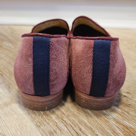 SEBAGO Wine Suede Leather Hutton Smoking Flat sz 6M Classic Minimalist Basic - Picture 5 of 9